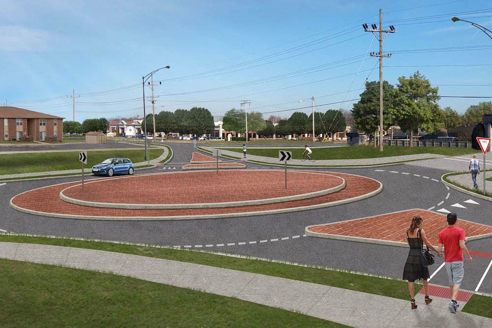 A roundabout at Galloway Street and Luster Avenue is part of improvement plans.